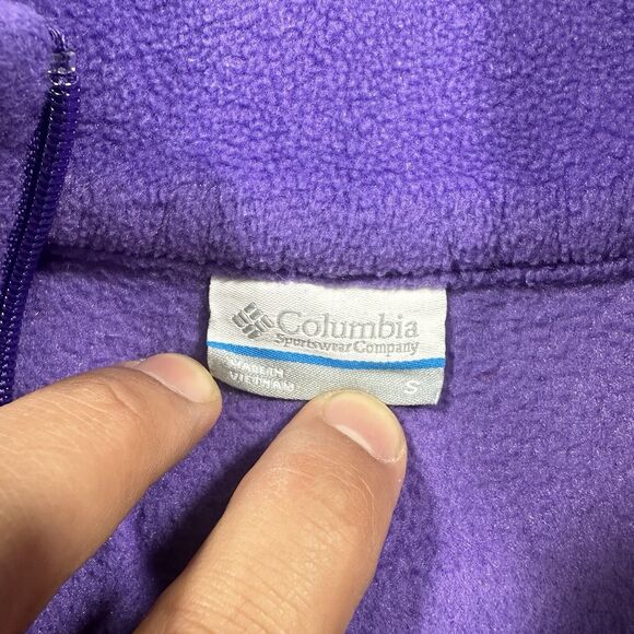 Columbia Jacket Womens Small Purple Long Sleeve Fleece Zip-Up Pockets Adult - Picture 3 of 10